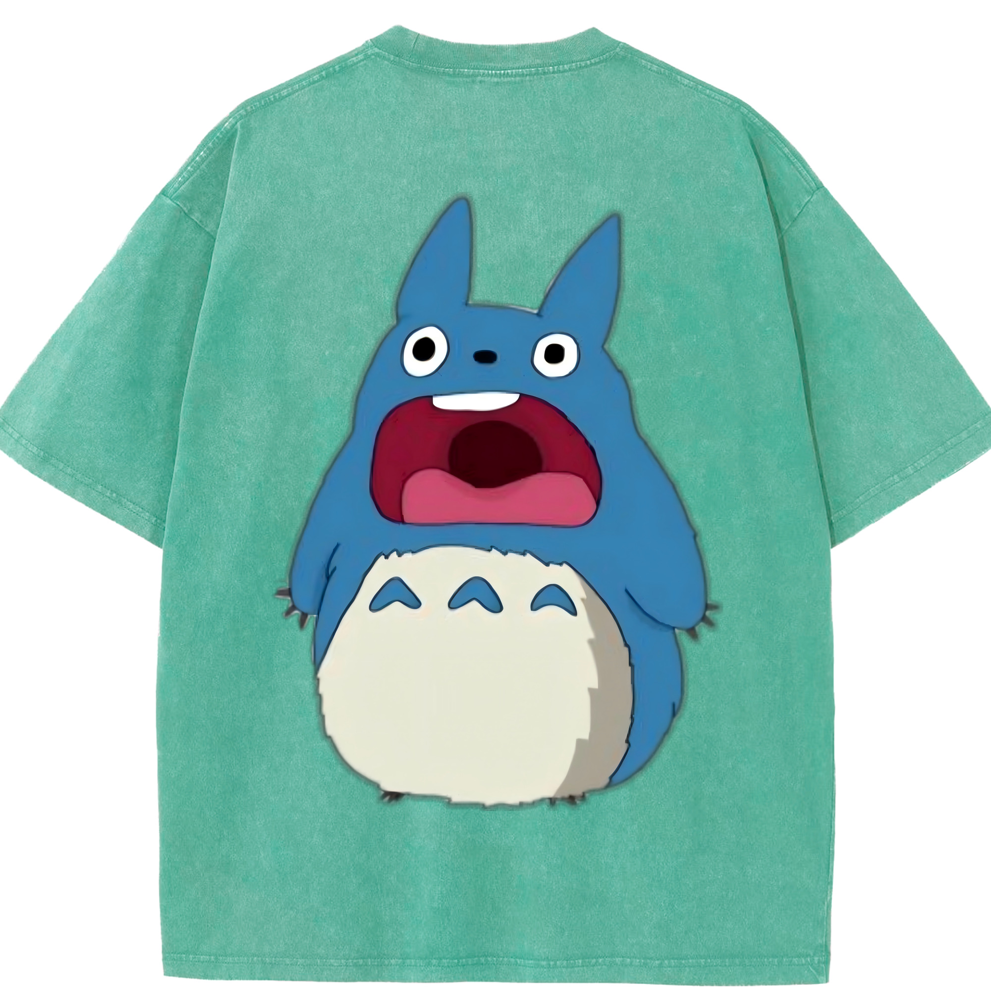 （画像用） となりのトトロ 草壁メイ 草壁サツキ My Neighbor Totoro Satsuki Kusakabe Mei Kusakabe 綿100% ヴィンテージ風 半袖Tシャツ（背面プリント）